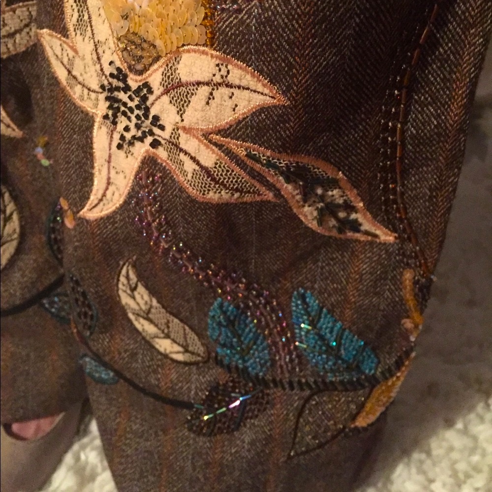 Vintage Express NWT beaded slacks sz 0 2000
